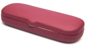 NEW Hard Case for Eyeglasses Glasses Red w/ Cleaning Cloth 160x60x35mm C6 - Picture 1 of 8