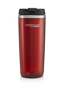 Thermos Thermocafe Stainless Steel Insulated Flip Lid Travel Cup Red 435ml - Picture 1 of 3