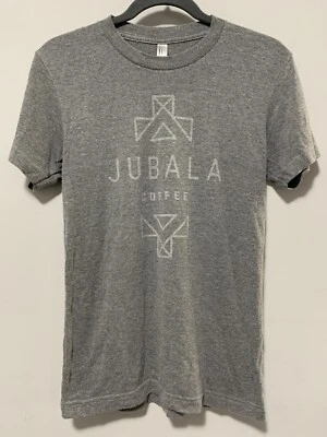American Apparel Women XS Grey T-shirt Jubala Coffee Lover Geometric Hippie Boho - Image 1 of 4