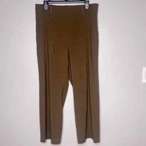 VINCE Damen Leinenmischung High-Waist Pull-On Hose Gr. Große olivgrüne Hose - Bild 1 von 13
