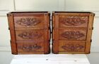 Singer Treadle Sewing Machine Wood Drawers w/frames Beautiful set 6 Ornate