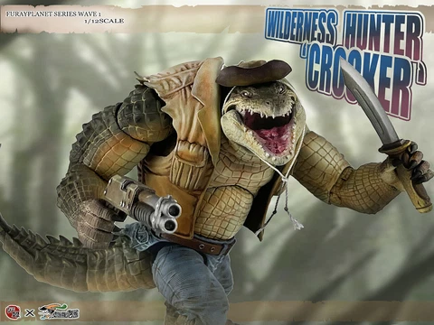 In Stock MU-FP001 1/12 Wilderness Hunter Crocker Crocodile  PVC Action Figure Cover
