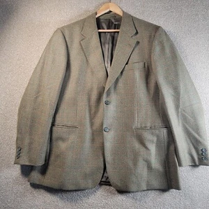 Gurteen Jacket Mens 44R Khaki Tartan Blazer - Picture 1 of 11