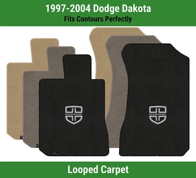 Alfombrillas delanteras Lloyd Classic Loop para Dodge Dakota '97-04 con logotipo de insignia Dodge Foto 1 de 4