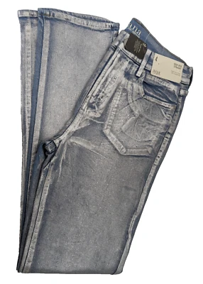 Ana Women's High-Rise Metallic Effect Silver Jeans Size 4 Slim Straight Leg Nwt - Image 1 of 4