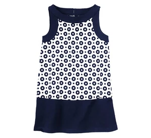 Gymboree Girl's Sleeveless Dress Youth Size 5 5T Navy Blue White - Picture 1 of 15