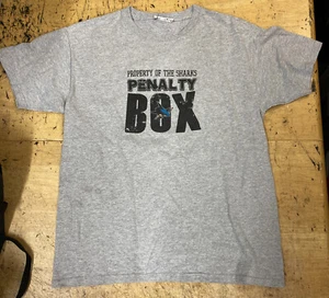 SAN JOSE SHARKS PENALTY BOX gray NHL SHIRT SIZE youth large - Picture 1 of 5