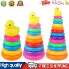 Early Educational Rainbow Tower Stacking Circle Fun Duck Ring Puzzle Game Toys