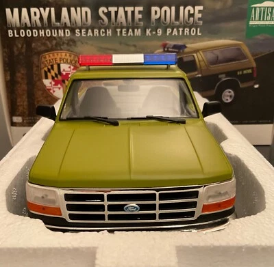 Ford Bronco Maryland State Police 1996 1/18 Greenlight - Immagine 1 di 4
