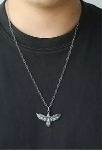 Mens Eagle Charm Necklace - Picture 1 of 6