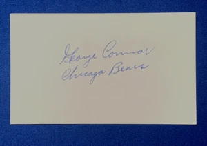 GEORGE CONNER HOF SIGNED 3x5 INDEX CARD CHICAGO BEARS PSA DNA - Picture 1 of 3