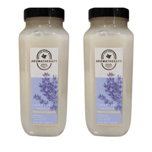 2 NEW Bath Body Works Aromatherapy Lavender Vanilla Sleep Luxe Bubble Bath 15 oz - Picture 1 of 1