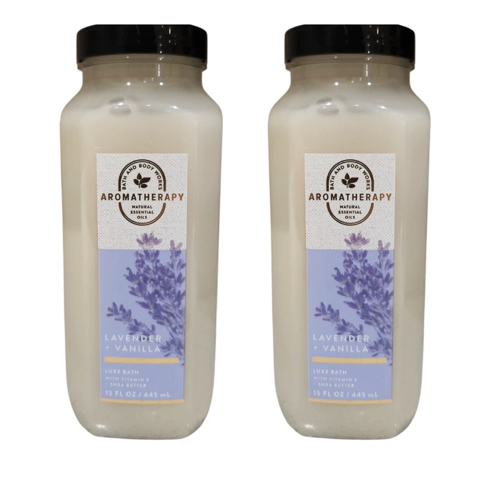 2 NUEVO Bath Body Works Aromaterapia Lavanda Vainilla Dormir Luxe Baño Burbujas 15 OZ Foto 1 de 1
