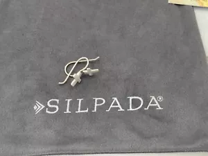 Silpada Sterling Silver Cross Earrings Dangle Hook Wire W0330 Religious Symbol - Picture 1 of 9