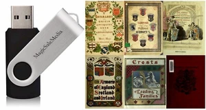 Heraldry Family Crests Emblems Shields Genealogy - 161 Old Rare Books on USB - Picture 1 of 13