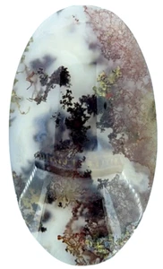 38.8ct Natural Moss Agate Oval Cabochon Scenic Landscape Loose Gem a692 - Picture 1 of 2