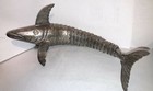 Large 11” Antique 19thc Continental Sterling Silver Articulated Fish Sculpture