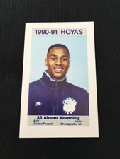 ALONZO MOURNING ROOKIE 1990 GEORGETOWN HOYAS FAIRFAX POLICE RC BASKETBALL CARD