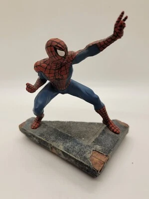 SPIDERMAN Marvel Heroes Corgi Ltd Hand Ptd Mtl Statue #2457/2500 IOB, Cert 1:12 - Image 1 of 4