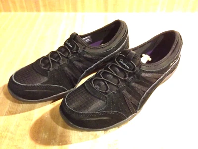 Zapatillas deportivas Skechers para mujer 10M Movin fáciles ejemplares negras sin cordones Foto 1 de 4