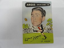 1954 ARGUS VFL SWAP CARD NO.126 GEOFF HIBBINS ST KILDA