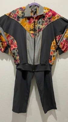 Womens Silver Threads 2 Piece Lightweight Pant & Jacket Set Size L Zip Front USA - Image 1 of 4