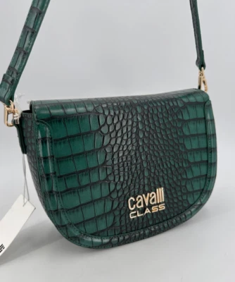 Roberto Cavalli - Cavalli Class - Shoulder bag - Croco Green Golden Hardware - Image 1 of 4