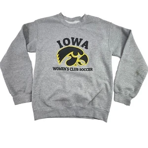 Iowa Hawkeyes Crewneck Sweatshirt Longsleeve Gray Woman’s Soccer Size? - Picture 1 of 9