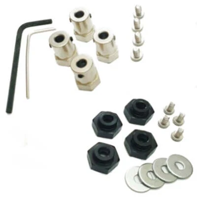 METAL TECHNIC PARTS Technic Achse auf Maßstab 1:10 & 1/8 RC Rad 12/17mm Sechskant Adapter kompatibel mit
