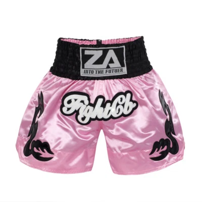 Muay Thai Boxing Shorts Satin Grappling Cage Fighting Pants Mens Wear Gym Trunks - Image 1 of 4
