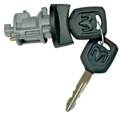 Cilindro de bloqueo de interruptor de llave de encendido Chrysler Dodge OEM 703718 con 2 llaves con logotipo Ram Foto 1 de 4