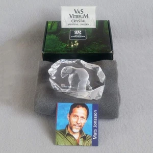 Mats Jonasson Kristallklar Glas Wildtiere Papageientaucher Briefbeschwerer Nr. 33810 signiert - Bild 1 von 10