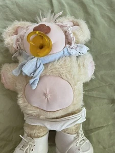 Vintage 1986 Cabbage Patch Kinder Pelzfelle Distel Poseable Baby Teddybär Puppe - Bild 1 von 7