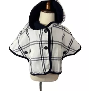 Cherokee Plaid hooded cape jacket cover coat batwing sleeve 12M - Picture 1 of 6