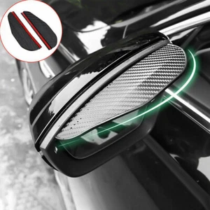 Accesorios exteriores con espejo retrovisor de fibra de carbono para cejas de lluvia 2 piezas - Imagen 1 de 16