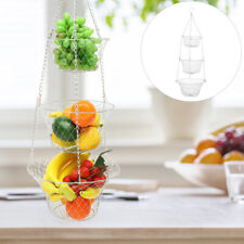 3 Tier Iron Wire Fruit Hanging Basket for Organization