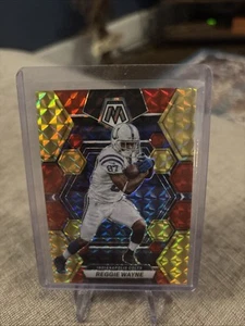 2023 Panini Mosaic - Reggie Wayne #101 Choice Fusion Red & Yellow Mosaic 33/80 - Picture 1 of 2