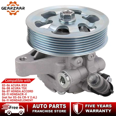 Power Steering Pump With Pulley For Honda CR-V Acura 2.4L 21-5419 56110-PNB-A01 - Image 1 of 4