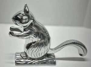 Vtg Holiday Squirrel Nutcracker Cast Aluminum Silver Colored In great condition - Picture 1 of 5