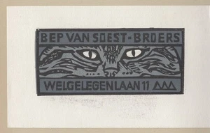 31)Nr.004,EXLIBRIS, Ex Libris,Bookplate, Blokhuis Henk, Katze / cat, - Imagen 1 de 1