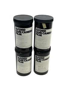 4× ILFORD Gun Camera Film – PAN F 16 mm – DP Emulsion Out – G45 Core - 1200 feet - Picture 1 of 8