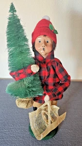 Caroler Byers Choice LTD - Niño con árbol y leña ~ 1991 The Carolers - Imagen 1 de 6