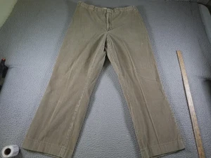 Vintage LL Bean Corduroy Pants Mens 38x29 Beige Preppy Hipster Straight Leg 90s - Picture 1 of 12