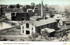 IL BLOOMINGTON Illinois MEYER BRAUEREI CO PFLANZE Williams FOTOette POSTKARTE - Bild 1 von 2