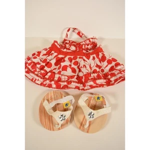 Sandalias Build-A-Bear Estampado Rojo y Blanco Solero y Tanga Accesorios Muñeca - Imagen 1 de 8