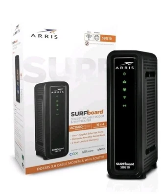 Arris Surfboard 2 Band SBG10 Wi-Fi Internet Cable Router Modem 2.4 and 5 ghz New - Image 1 of 4