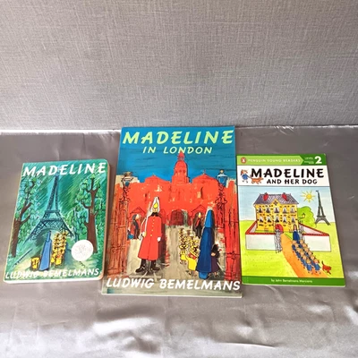 Madeline Book Lot 3 Ludwig Bemelmans John Bemelmans Marciano Hardcover Paperback - Image 1 of 4