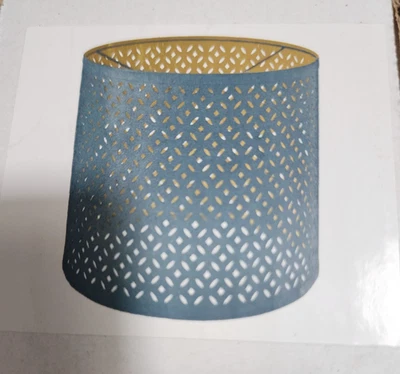 Pantalla de lámpara retirada Ikea NYMO perforada azul latón 903.407.88 - 9" NUEVA Foto 1 de 4