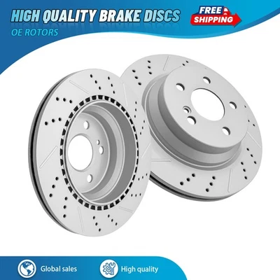 Rotores de freno traseros perforados para Mercedes-Benz E550 GLK250 GLK350 CLS400 E320 E350 Foto 1 de 4