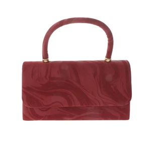Modische gefaltete Kunstleder Clutch Abendtasche vorne HSY110-ROT - Bild 1 von 3